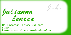 julianna lencse business card